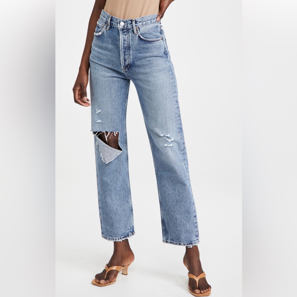 NWT Agolde 90s Pinch Waist High Rise Straight Jeans, Sz 24